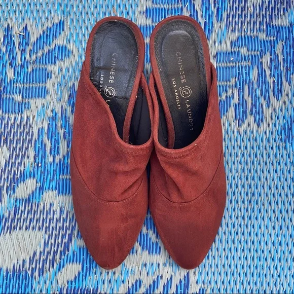 Chinese Laundry Rust Red Mule Block Heel 🌿 - Picture 2 of 8